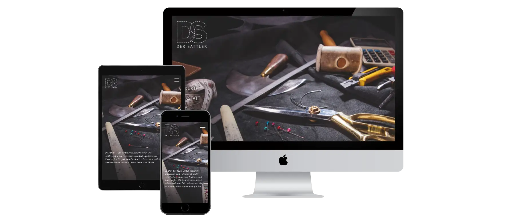 Professionelles Webdesign Kundenprojekt mit responsive Design