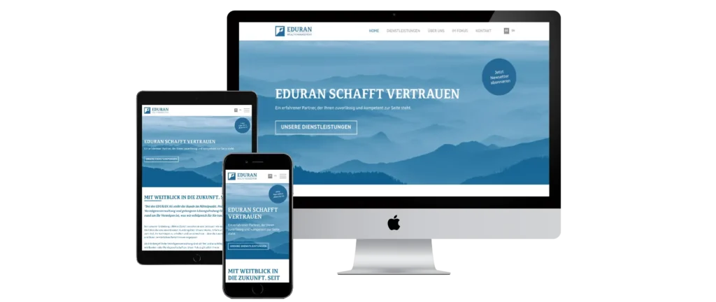 Modernes Webdesign Kundenreferenz mit digitaler Gestaltung