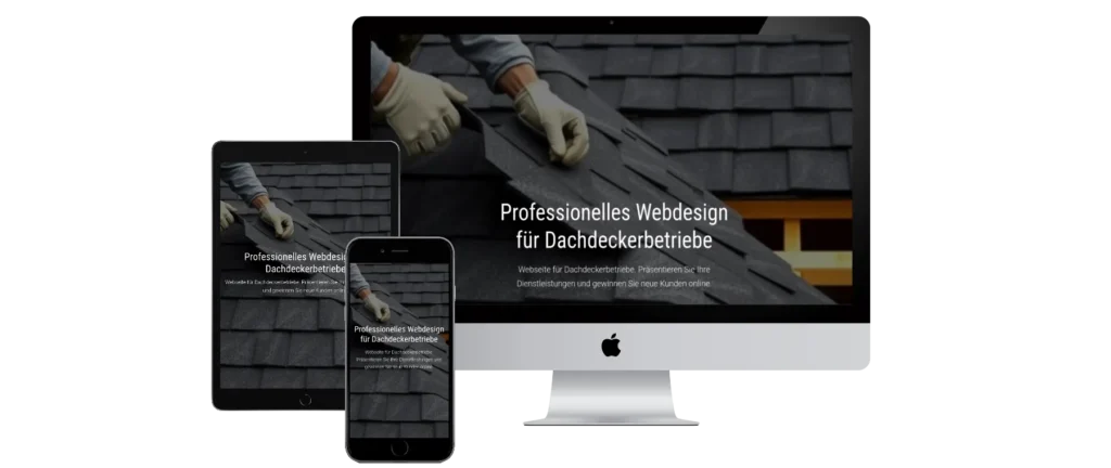 Professionelles Webdesign für Dachdeckerbetriebe - All