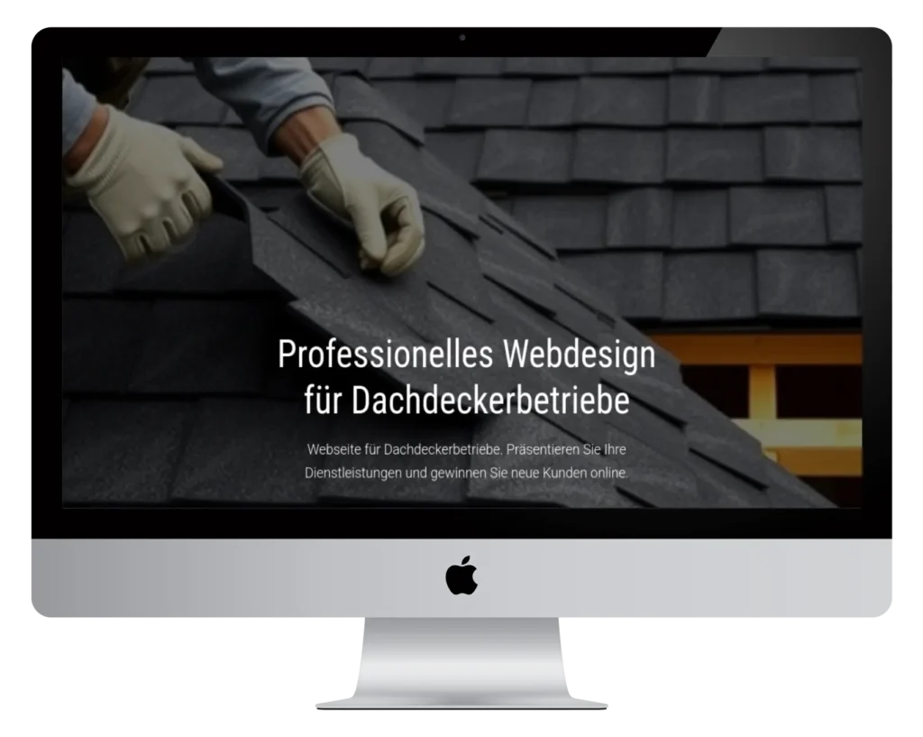 Professionelles Webdesign für Dachdeckerbetriebe - Desktop