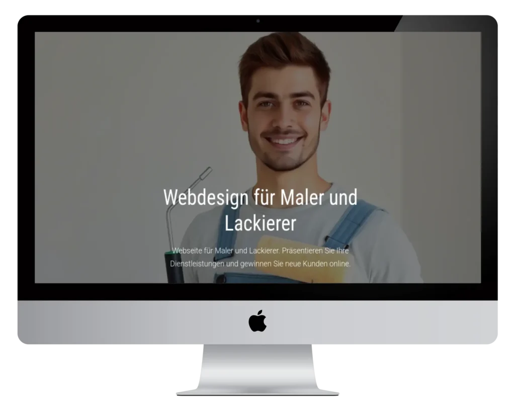 Professionelles Webdesign für Maler und Lackiererbetriebe - Desktop