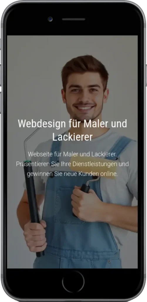 Professionelles Webdesign für Maler und Lackiererbetriebe - Mobile