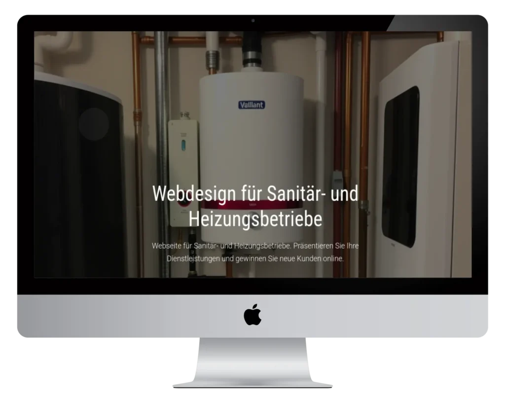 Webdesign für Sanitär- und Heizungsbetriebe - Desktop