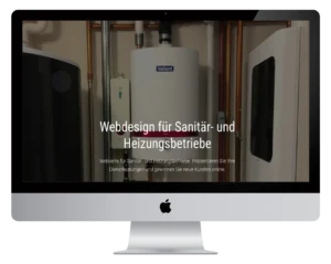 Webdesign für Sanitär- und Heizungsbetriebe - Desktop