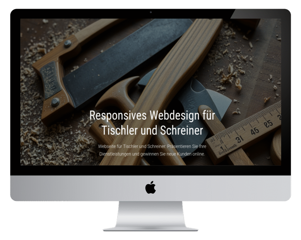 Responsives Webdesign für Tischler und Schreiner - Desktop